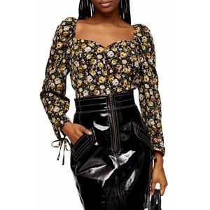 NWT TopShop Floral Print Prairie Blouse!!!